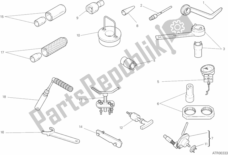 Toutes les pièces pour le 01a - Outils De Service D'atelier du Ducati Diavel FL Thailand 1200 2017